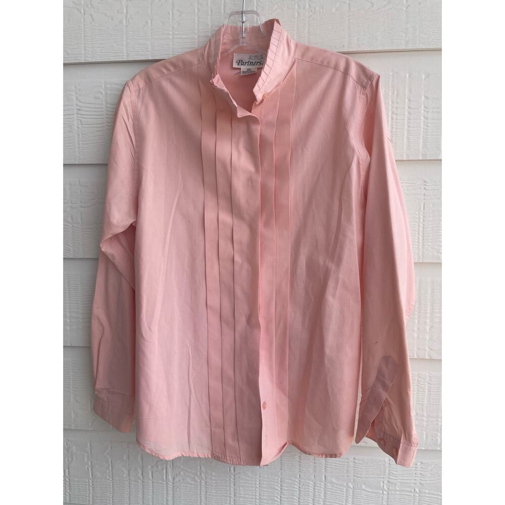 Partners pale pink Tuxedo front long sleeve ladies 14